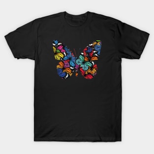 Butterfly Silhouette Pattern T-Shirt